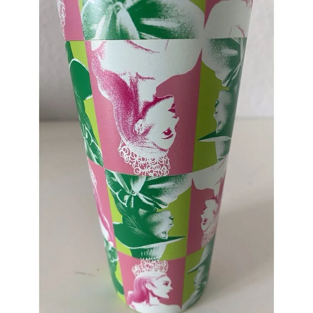 Universal Studios WICKED Elphaba And Glinda Metal Tumbler With Straw‎ NEW